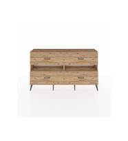 Arges Konsol 2 Raflı 4 Çekmeceli  176x30x99 Çam-Çam