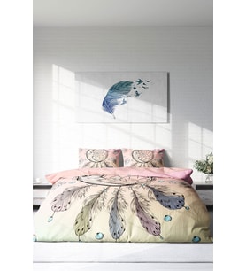 Çift Kişilik ( Lastikli Çarşaflı ) %100 Pamuk Saten Nevresim Takımı Sleep Trap