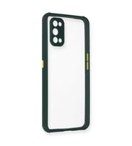 Realme 7 Pro Kılıf Miami Şeffaf Silikon - Koyu Yeşil