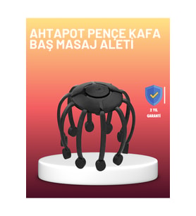 YoncaOutletSell USB Şarjlı Kafa Masaj Aleti 3 Modlu 8 Başlıklı Stres Giderici 1045704