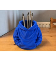 3D Baskı Kapüşonlu Sweatshirt Kalemlik - Masaüstü Organizer-Mavi