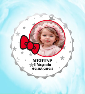 Kişiye Özel Fiyonklu Yaşında Resimli İsimli Yıldızlar Magnet Açacak