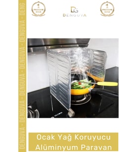 #OcakKoruyucu Isıya Dayanıklı Katlanır Ocak Arkası Mutfak Sıçratmaz Yağ Koruyucu Alüminyum Paravan
