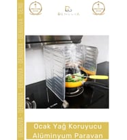 #OcakKoruyucu Isıya Dayanıklı Katlanır Ocak Arkası Mutfak Sıçratmaz Yağ Koruyucu Alüminyum Paravan