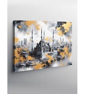 Kanvas Tablo Cami Manzaralı