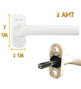 Kupa PVC Pimapen Pencere-Kapı Kolu - 2 Adet (Beyaz)