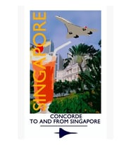 Concorde Tarzı Singapur Tablo Ahşap Poster Dekoratif