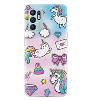 Oppo Reno 6 Kılıf Silikon Desen Özel Seri Unicorn Mektup 1800