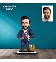 KİŞİYE ÖZEL ERKEK TAMİRCİTASARIMLI KARİKATÜR BİBLO B56