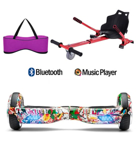 Citymate Elektrikli Kaykay Hoverboard Akıllı Denge 6.5 Inch + HoverKart + Çanta EXTREM PAKET D19
