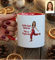 Kişiye Özel Karikatürlü Cute But Taurus Boğa Burcu Kupa Bardak Doğum Günü Hediyesi