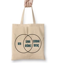 Ben Sana Değmez Serdar Ortaç Komik Bez Çanta Uzun Saplı