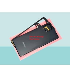 Tkgz - Samsung Galaxy A22 A225 4G FULL KASA Arka Kapak Batarya Kapağı - SİYAH