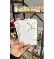 Nikah Hatırası Kartı 9,5x15 cm 49 Adet Söz, Kına, Nişan, Düğün  - Arletikettasarım