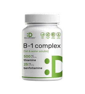 DEAL SUPPLEMENT Vitamin B1 (ÖSG ÖZEL SPORCU GIDALARI) 500mg with Benfotiamine, 240 Capsul 2 in 1 E.nhanced Formula – Fat Water Soluble Thiamine B1 Non-GMO, No Gluten.49.