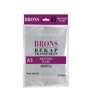 Brons A5 10'Lu Şeffaf Hazır Defter Kabı Br-446