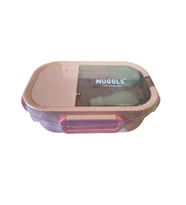 MUGGLE MS-22 304 PASLANMAZ ÇELİK TEK KATLI 2 BÖLMELİ BESLENME YEMEK KABI/KUTUSU