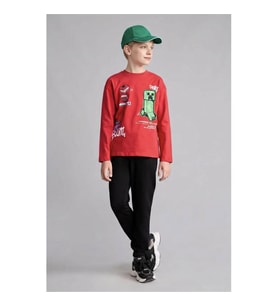 Defacto Regular Fit Siyah Erkek Çocuk Eşofman Altı H9195A8/BK81