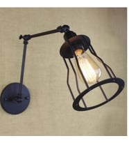 RİOLİGHT RETRO MAFSALLI HAREKETLİ BAŞLIK KAFES APLİK (Siyah - Beyaz)
