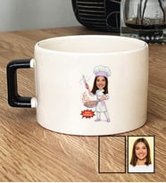 Kişiye Özel Karikatürlü Aşçı Lüks Fincan Aşçılar Günü Hediyesi