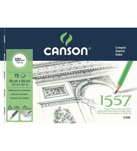 Canson 1557 Resim Ve Çizim Defteri 120 gr. 35x50 cm. 15 Sayfa 