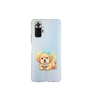 Xiaomi Redmi Note 10 Pro ile Uyumlu Splash Köpek Tasarımlı Şeffaf Silikon Kılıf