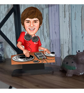 romeo dj çocuk Karikatur Biblo