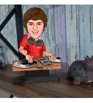 romeo dj çocuk Karikatur Biblo