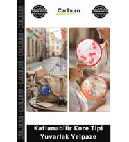 #Yelpaze Pratik Portatif Katlanabilir Kore Tipi Yuvarlak Yelpaze Çanta Boy Hafif Tasarım