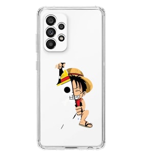 Samsung Galaxy A73 Uyumlu One Piece Luffy Tasarımlı Şeffaf Telefon Kılıfı