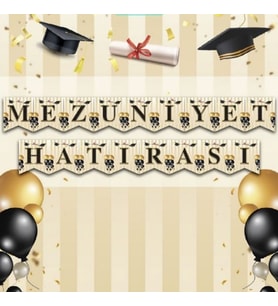 Mezuniyet Hatırası Zigzag Banner Kağıt Süs-