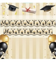 Mezuniyet Hatırası Zigzag Banner Kağıt Süs-