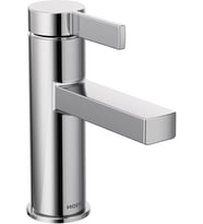 Moen Beric Modern Tek Kolu Tek Delikli Banyo Bataryası Tahliye Montajlı, Krom 84774 (Çok Renkli)