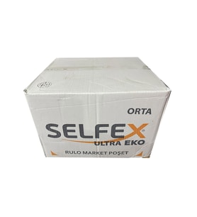 Selfex Rulo Market Poşeti Torbası - Atlet Poşet - Şeffaf - Orta Boy - 20x200 Adet - Koli