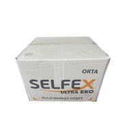 Selfex Rulo Market Poşeti Torbası - Atlet Poşet - Şeffaf - Orta Boy - 20x200 Adet - Koli