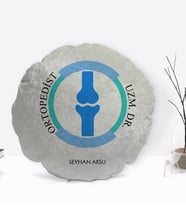 BK Gift Kişiye Özel İsimli Ortopedist Tasarımlı Dekoratif Kırlent Yastık-2