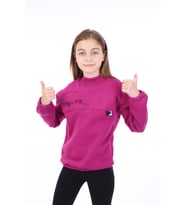 Toontoy Kız Çocuk Baskılı Sweatshirt (Mürdüm)