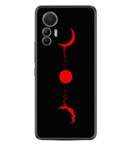 Xiaomi 12 Lite Kılıf Silikon Desen Özel Seri Red Moon 1710