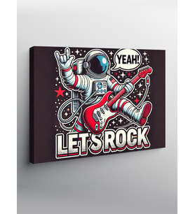 Kanvas Tablo Let'S Rock İllüstrasyonu