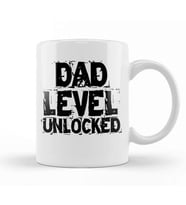Dad Level Unlocked Gaming New Dad Baby Announcement Fathers Day Daddy To Be Video Game First 01 Kupa Bardak Porselen