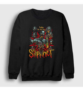 Presmono Unisex Siyah Hell Tour Slipknot Sweatshirt 349903tt