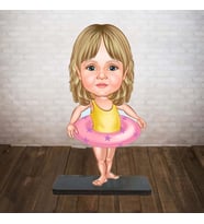 KİŞİYE ÖZEL KARİKATÜR plajdaki bebek BİBLOSU