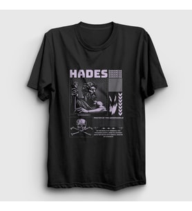 Presmono Unisex Siyah Master Of The Underworld Hades T-Shirt 486083tt