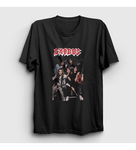 Presmono Unisex Siyah Band Exodus T-Shirt 146538tt