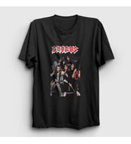 Presmono Unisex Siyah Band Exodus T-Shirt 146538tt