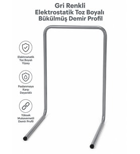 Yatella Yeni Nesil Yatak Bariyeri 120 cm Gri Yıldız - Boyalı