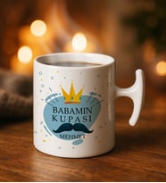 BK Gift Kişiye Özel Babalar Günü Tasarımlı Hammer Kulplu Beyaz Kupa Bardak-5, Babalar Günü Hediyesi, Babalara Hediye