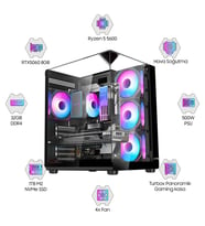 Dragos DRx7927 Ryzen 5 5600 32GB Ram 1TB M2 NVMe SSD Gigabyte Windforce 8GB RTX5060 Oem Paket
