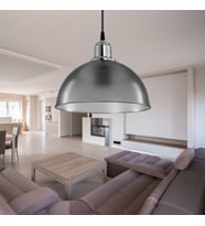 Haus Yarım Küre Buzlu Füme ABS Krom Kuka Süslü Sarkıt Mutfak Salon Avize Kafe Kuaför Aydınlatma