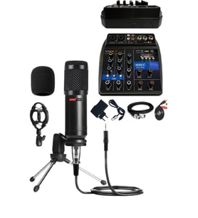 Lastvoice BM800MDX Condenser Mikrofon Phantomlu Kayıt Mikseri Seti